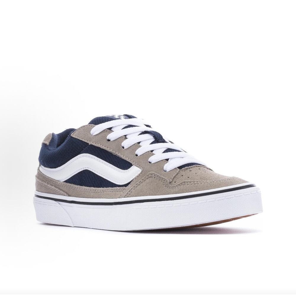 VANS MEN'S 11.5 CALDRONE LOW TOP SKATE SNEAKER SUEDE MESH GREY BLUE NIB - Picture 3 of 5